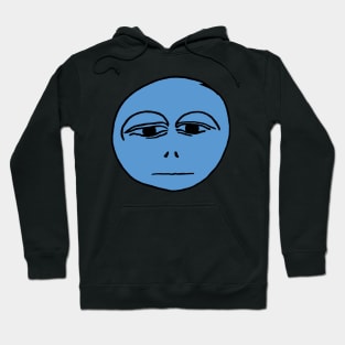 A blue, sad face. Hoodie